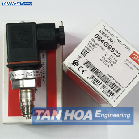 Cảm biến áp suất Danfoss MBS1900 0-16bar, 4-20mA, G1/4 (MBS 1900-2211-A1AB04-0)