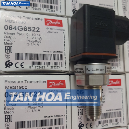 Cảm biến áp suất Danfoss MBS1900 0-10bar, 4-20mA, G1/4 (MBS 1900-2011-A1AB04-0)