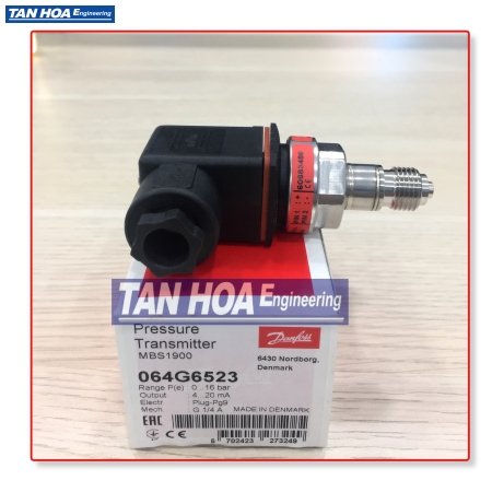 Cảm biến áp suất Danfoss MBS1900 0-16bar, 4-20mA, G1/4 064G6523