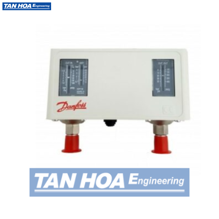 Công tắc áp suất Danfoss KP15, Range LP: -0,2 – 7,5 bar; RP: 8 – 32 bar, G 1/4 (Auto)